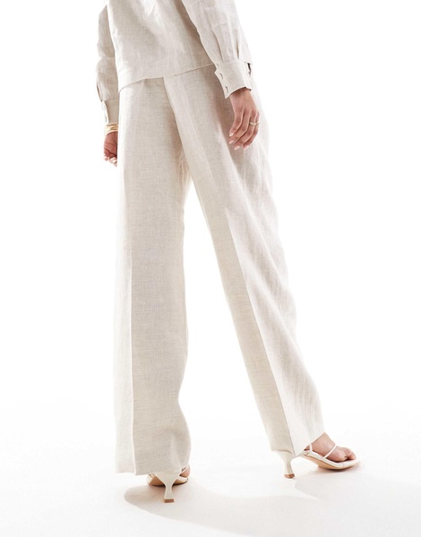 Mango linen pants in beige - part of a set