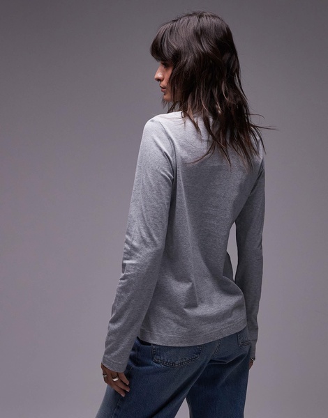 ARKET long sleeve t-shirt in heather gray