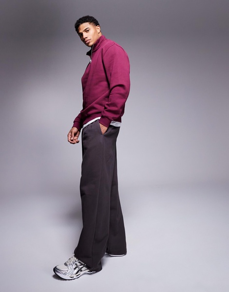ASOS DESIGN heavyweight balloon fit sweatpants in dark brown