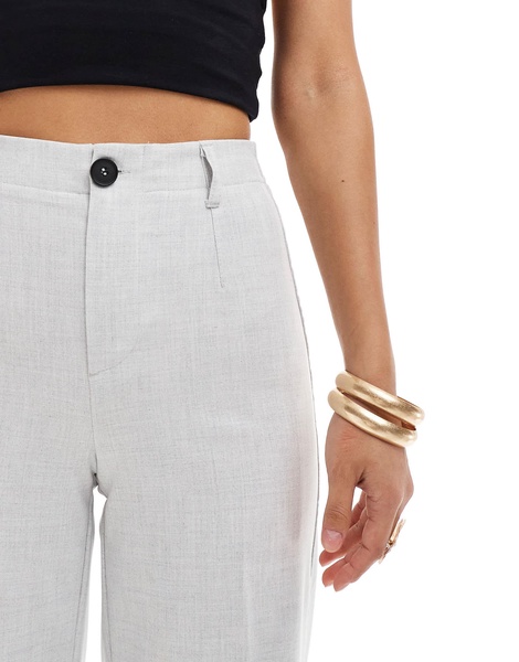 Bershka tailored pants in light gray