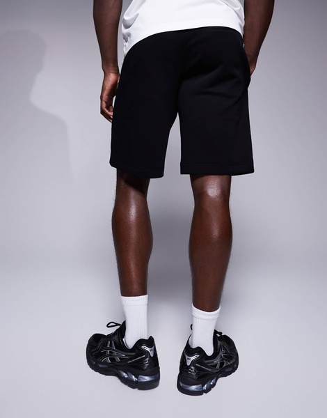 Armani Exchange logo sweat shorts in black