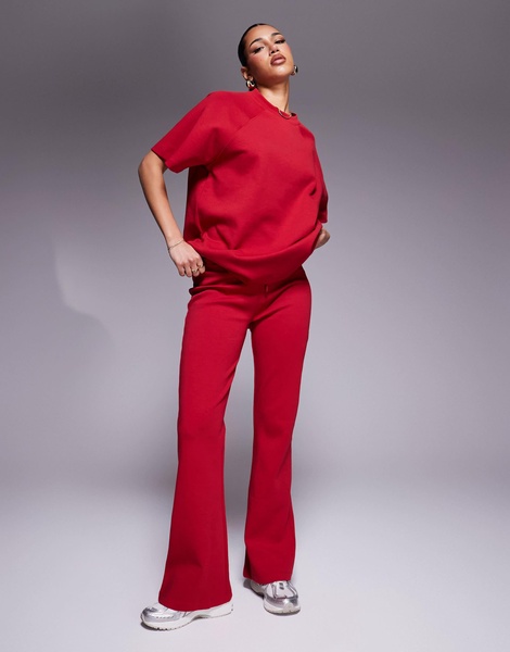ASOS DESIGN interlock raglan t-shirt in red - part of a set