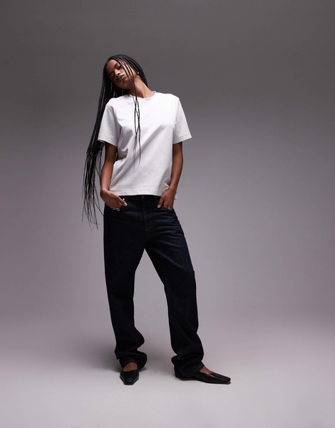ARKET heavyweight jersey boxy T-shirt in white