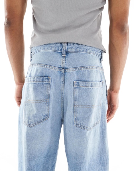 Bershka skater jeans in authentic blue
