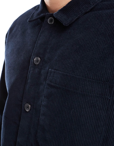 French Connection smart shacket with collar and pockets in navy