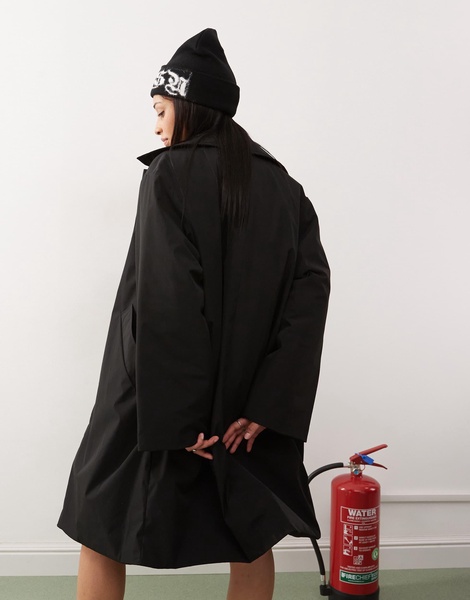 Weekday Tami padded car coat in black
