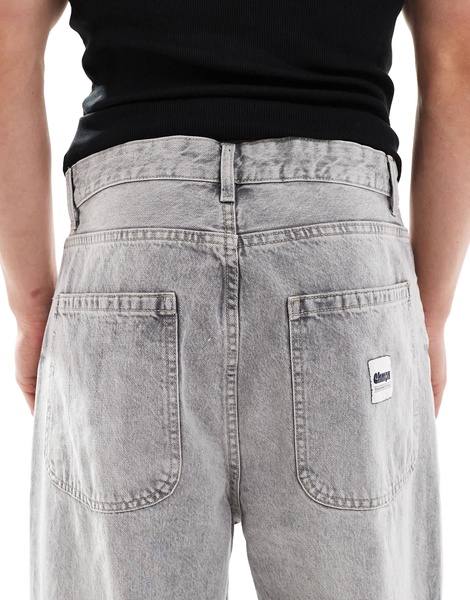 Bershka loose baggy fit jeans in gray