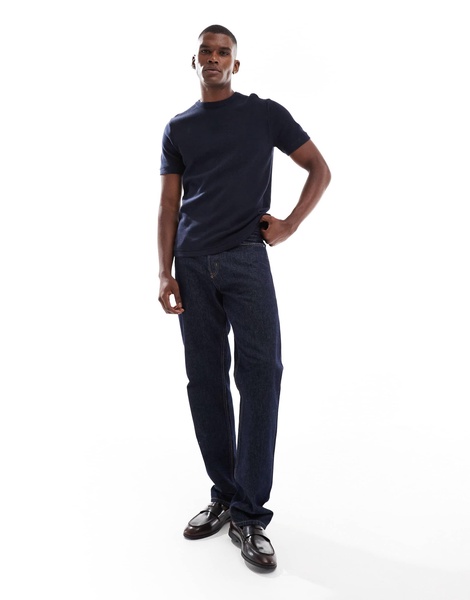 Brave Soul oversized T-shirt in navy