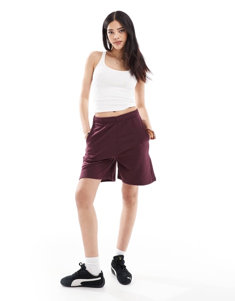 Bershka scoop neck ribbed tank top in white