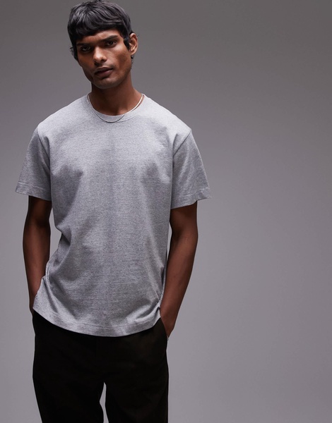ARKET heavy weight jersey t-shirt in light gray