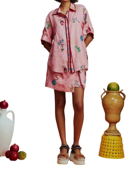 timmy embroidered shirt in pink