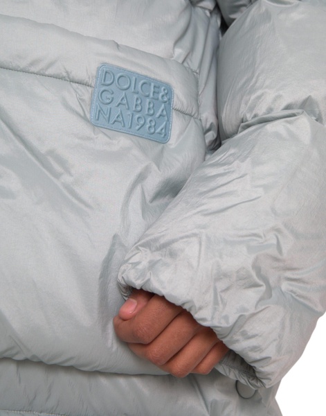 Quilted Hooded Puffer Jacket Blue