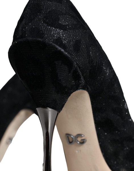 Leopard Lurex High Heel Pumps