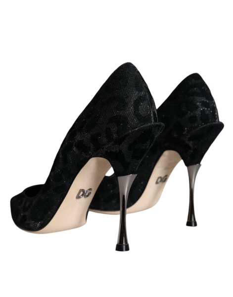 Leopard Lurex High Heel Pumps