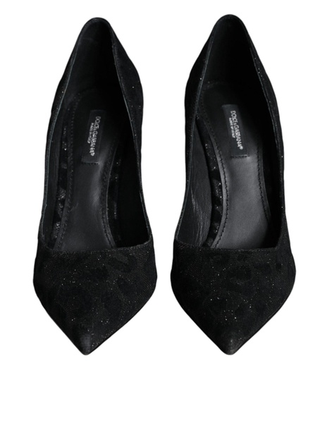 Leopard Lurex High Heel Pumps