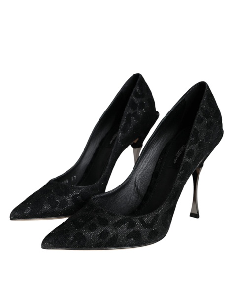 Leopard Lurex High Heel Pumps