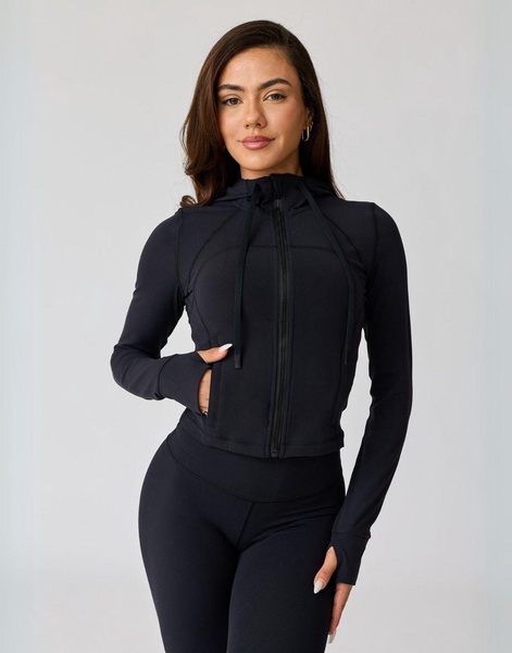 hera zip up crop hoodie