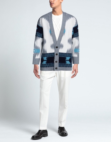 Icon jacquard virgin wool cardigan 
