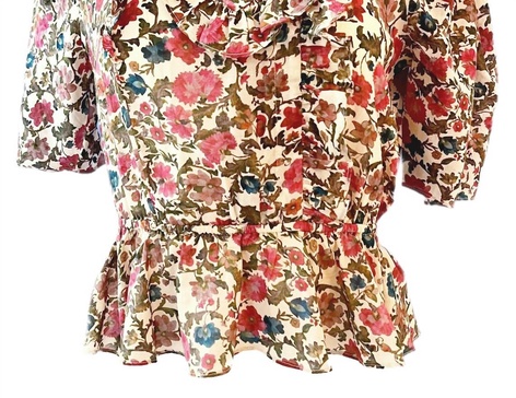 women's maddie top in brown floral