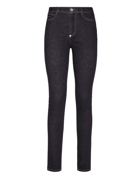 denim high waist jegging chains