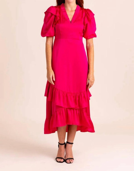 bianca midi dress in pink