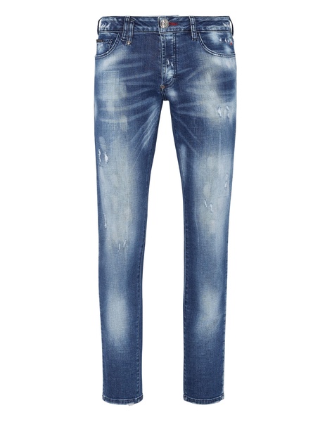 denim trousers super straight cut destroyed