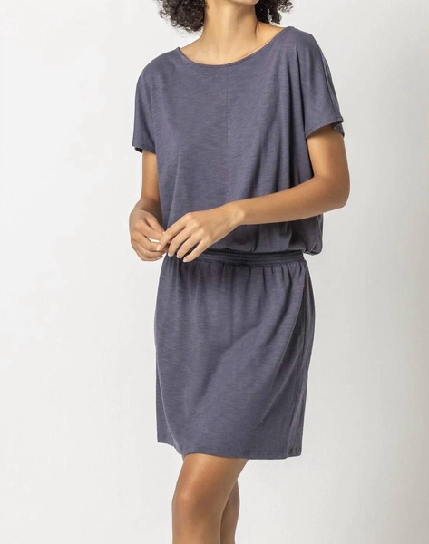 dolman sleeve dress in neptune