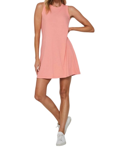 justine dress in burnt coral