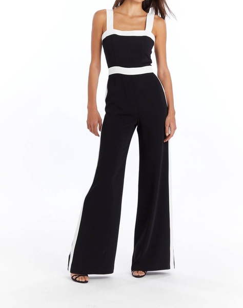 jessel jumpsuit in black/ivory