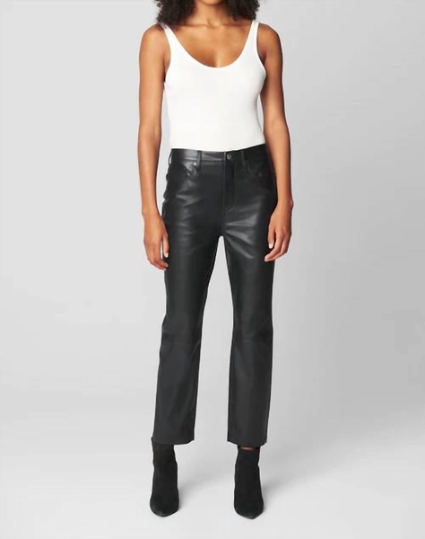 women's need you tonight cropped vegan leather high rise 5 pocket pant in need you tonight ndz