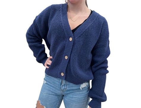 macie cardigan in navy