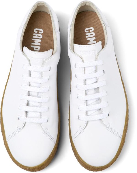 White leather shoes for men