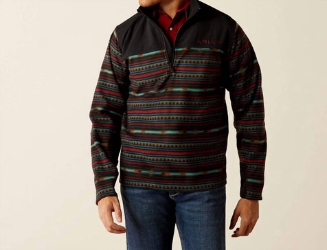 basis 2.0 1/4 zip sweatshirt in black