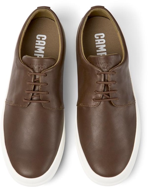 Brown leather shoes for men