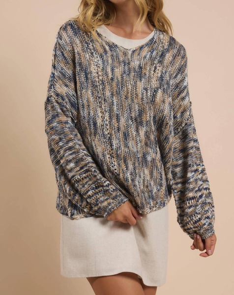 isla sweater in navy multi