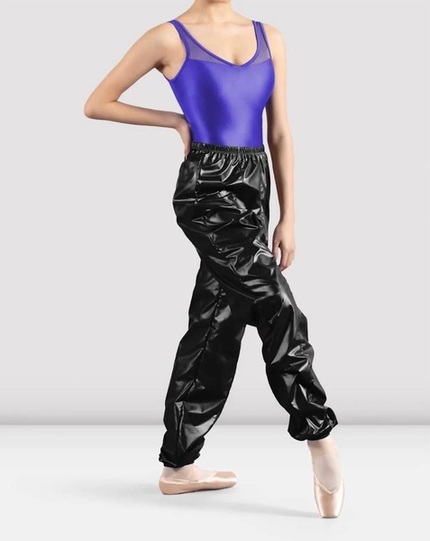 mirella shine ripstop pant in black glow