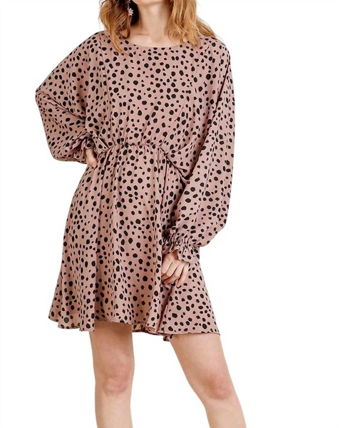 dalmatian keyhole dress in dusty rose