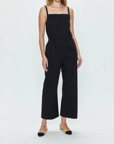 adela sleeveless jumpsuit in black