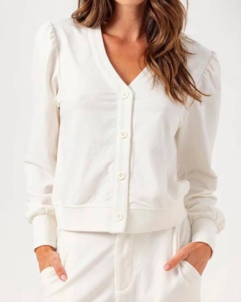 scout cardigan in coconut milk