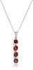 Amazon Essentials Womens Sterling Silver Created Gemstones Four Stone Pendant Necklace (previously Amazon Collection)