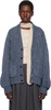 Navy The Cristaseya Edition Nº79 'Jeansbackpatent' Cardigan