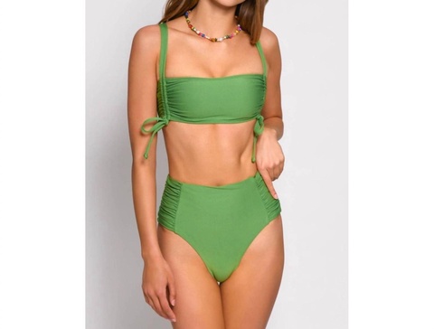 solid soma bikini top in green