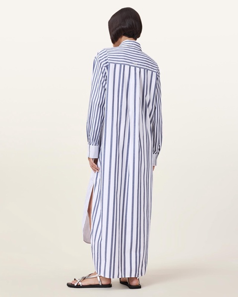 Shannon Striped Shirt Maxi Dress