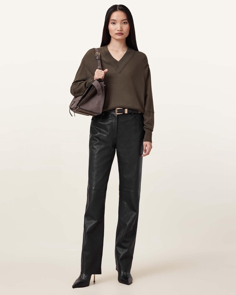Julieana V Neck Wool Sweater