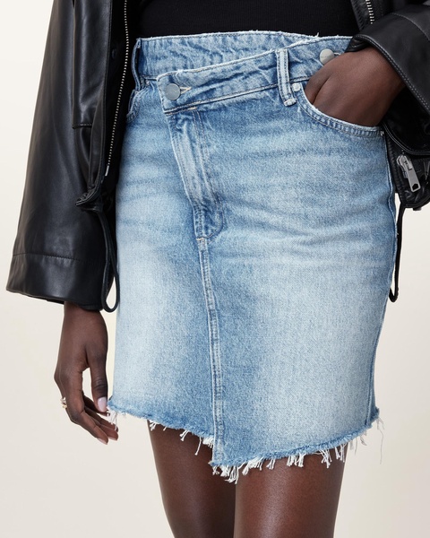 Aki Crossover Denim Skirt