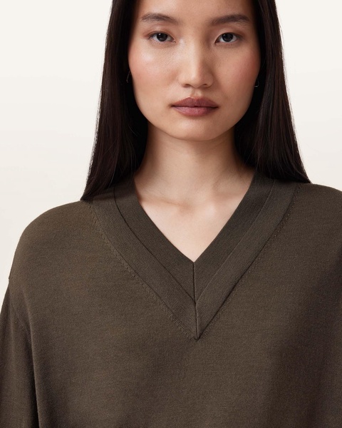 Julieana V Neck Wool Sweater