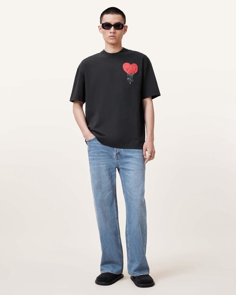 Sown Printed Oversized Crew Neck T-Shirt