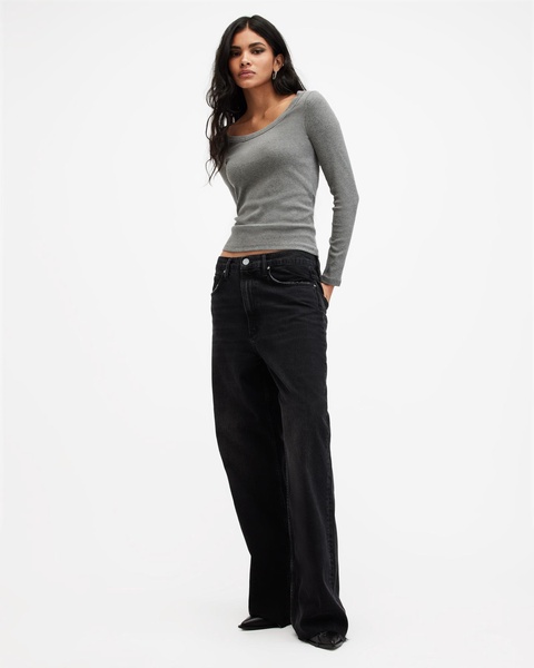 Rina Long Sleeve Scoop Neck T-Shirt