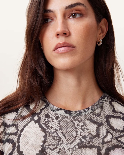Ellie Mesh Snake Print T-Shirt
