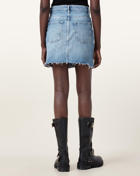 Aki Crossover Denim Skirt